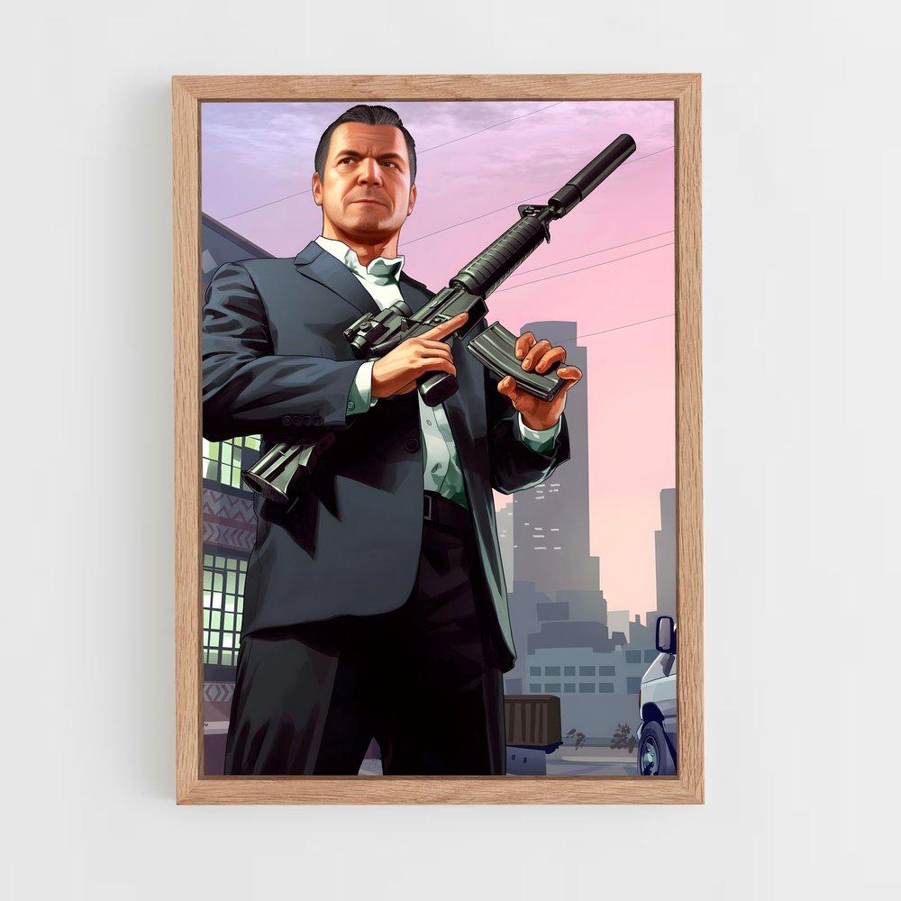 Poster Gta Homme – affiche GTA V (vue 4)